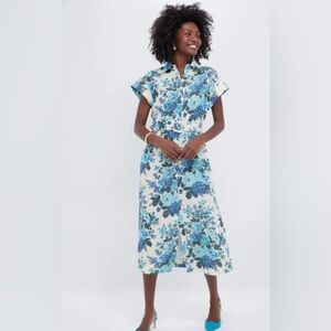 💙 NEW TUCKERNUCK Wild Zinnia Linen Chloe Dress